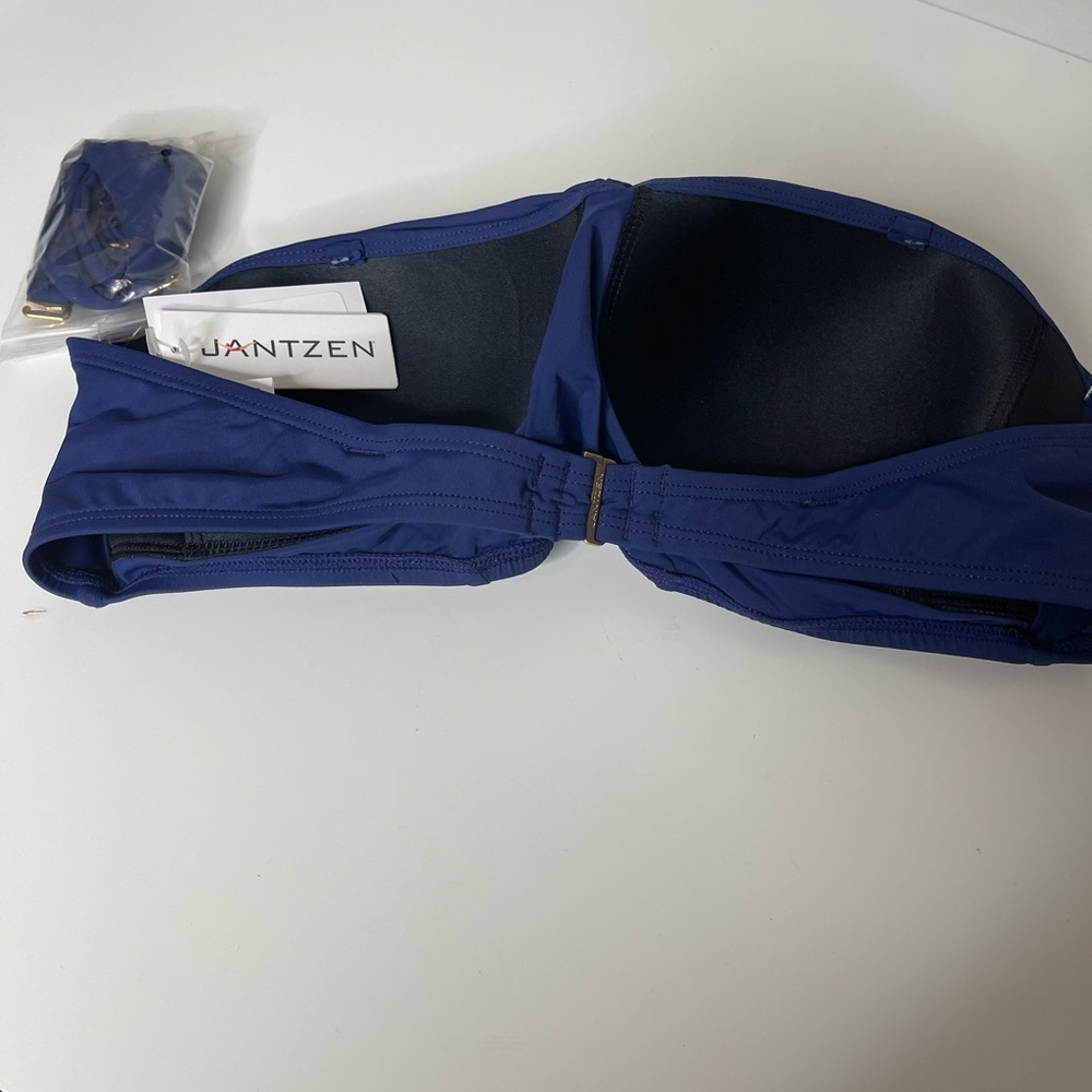 Jantzen Bandeau Bikini Top Navy Blue size 10 - Picture 5 of 7
